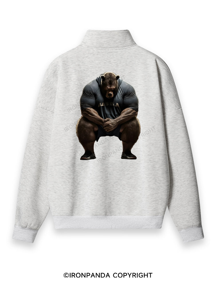 I'm Not Here To Talk Back Printed Quarter-Zip Fleece Sweatshirt