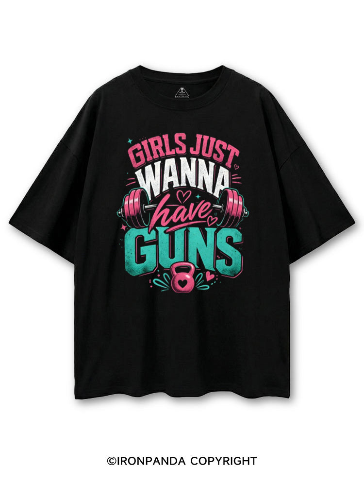 GIRLS JUST WANNA HAVE GUNS WORKOUT COTTON PUMP COVER