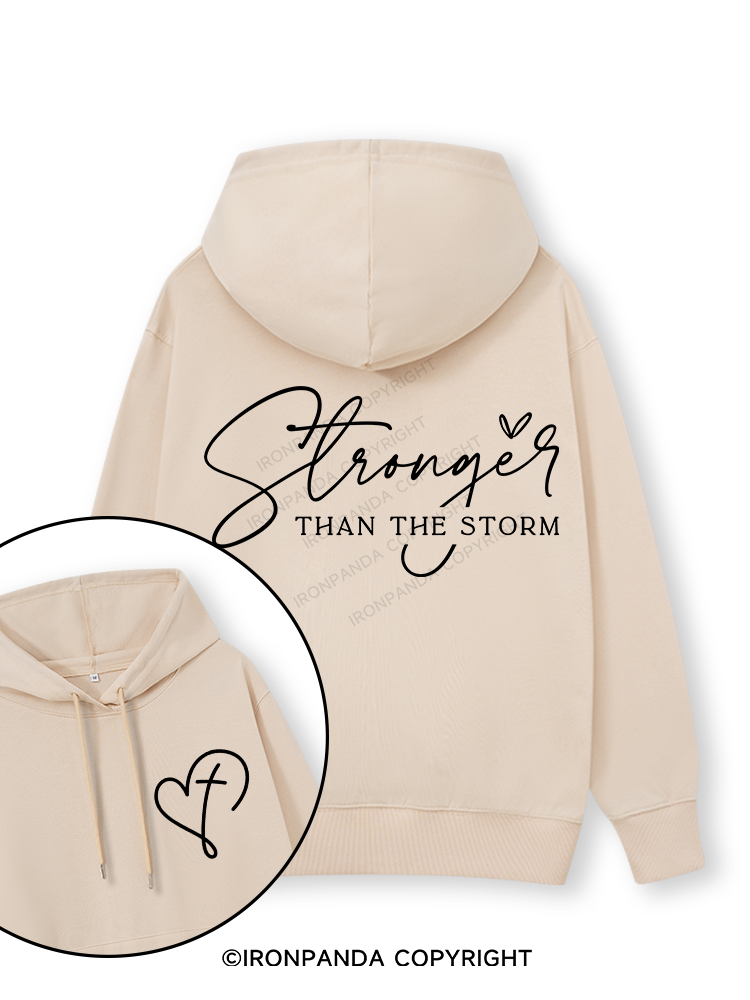 Stronger Than The Storm Double-Sided Printed Classic Gym Hoodie