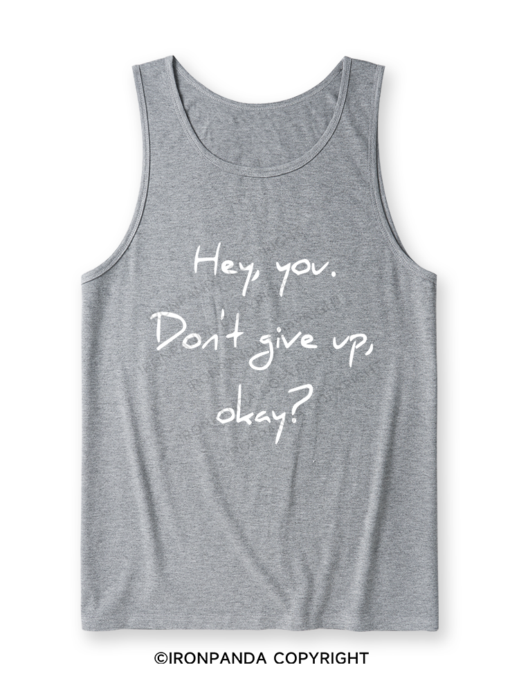 hey you don't give up Ultra Soft Heather Tank