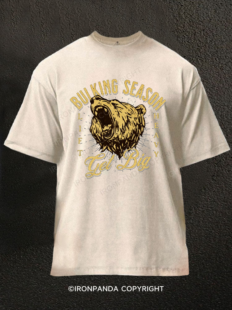 Bulking Season GET BIG Washed Gym Shirt