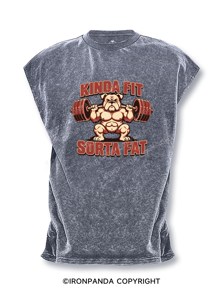 Kinda Fit Sorta Fat Bulldog Cut Off Tank