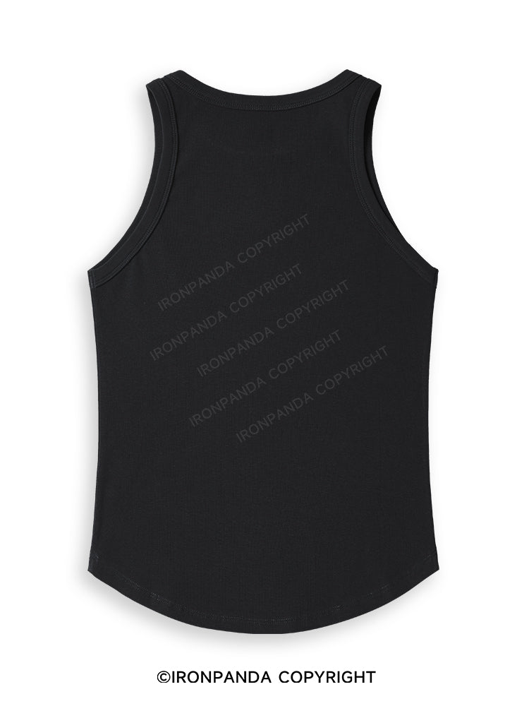 THICK THIGHS THIN PATIENCE Fitted Tank Top