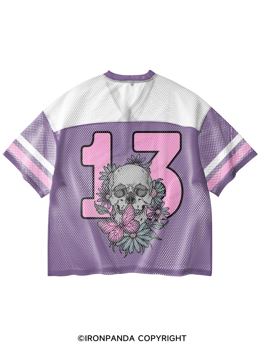 DEAD INSIDE BUT STILL MADE IT TO THE GYM FLOWER V-Neck Open Hole Mesh Top