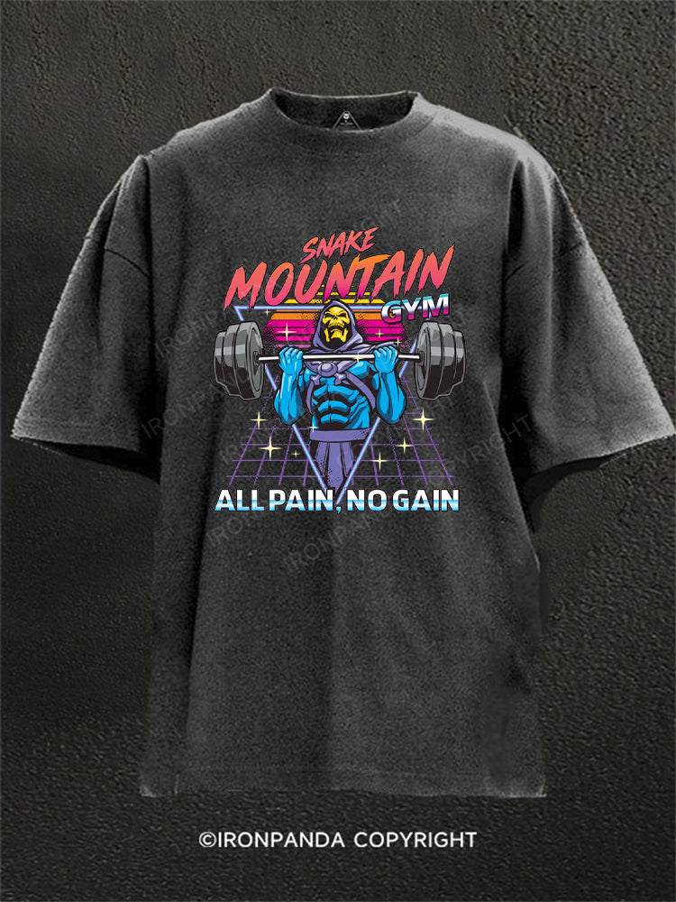 All pain, No gain Deadlift Washed Gym Shirt