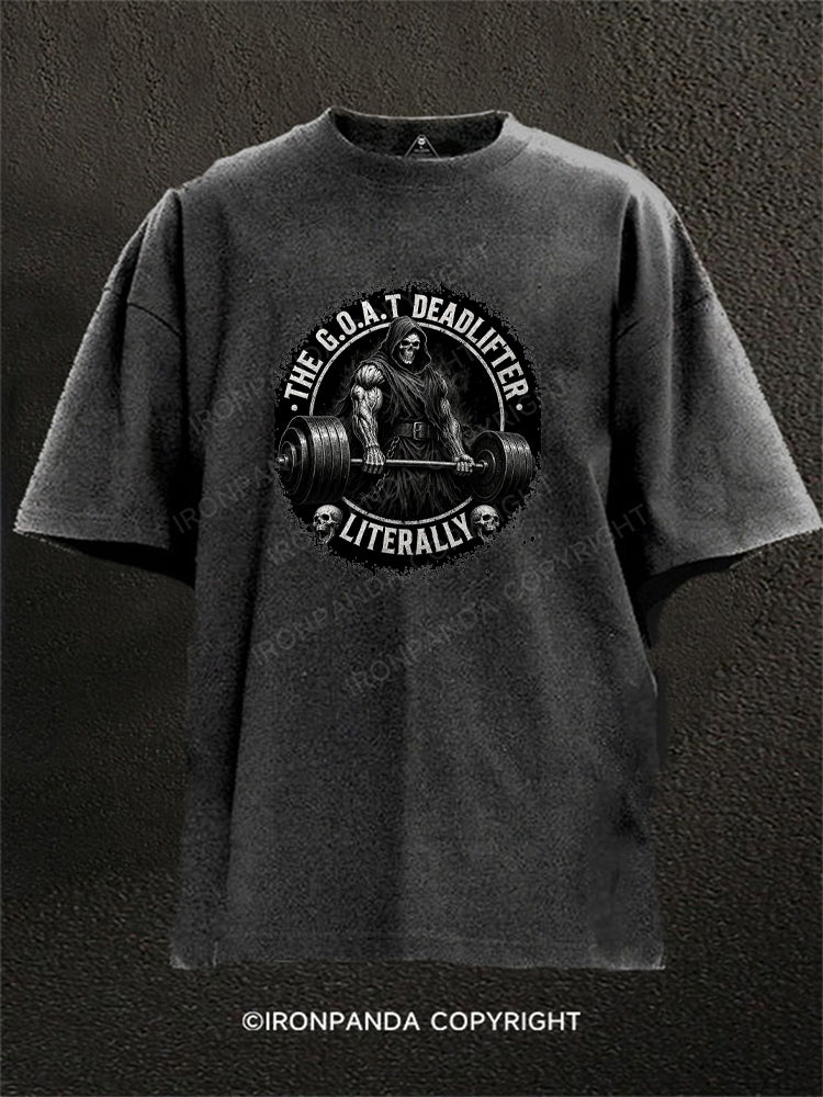 Grim Reaper The GOAT Deadlifter Washed Gym Shirt