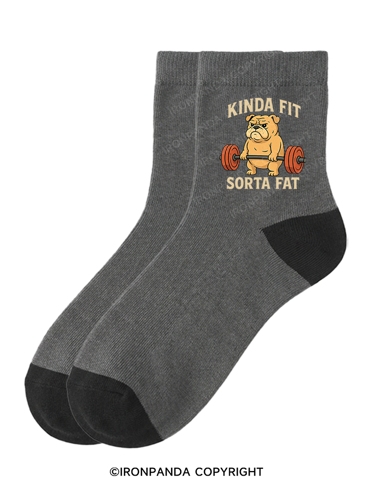 Kinda Fit Sorta Fat Dog Crew Socks