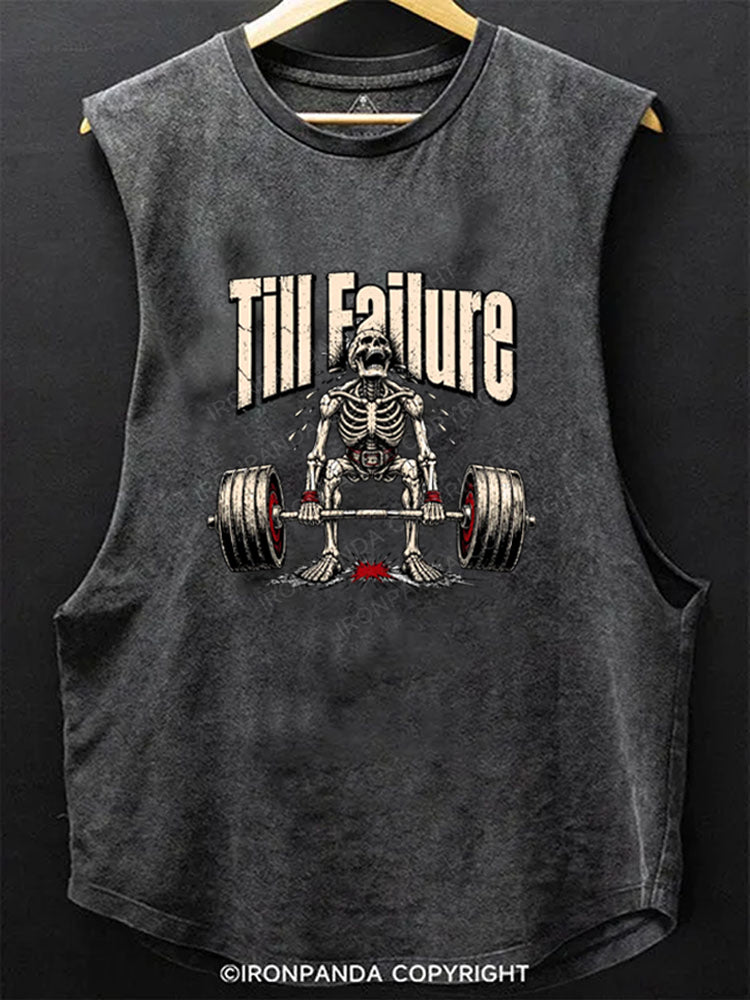 Funny Till Failure Skeleton Deadlift Scoop Bottom Cotton Tank