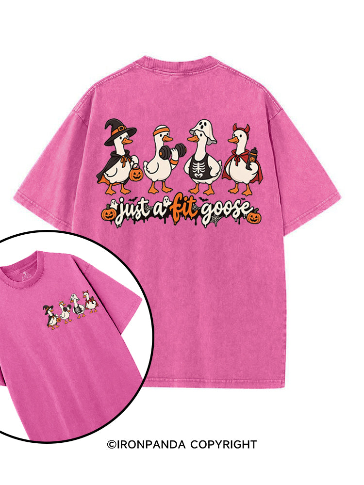 Just a Fit Goose Cute Goose Workout printed Gym Shirt