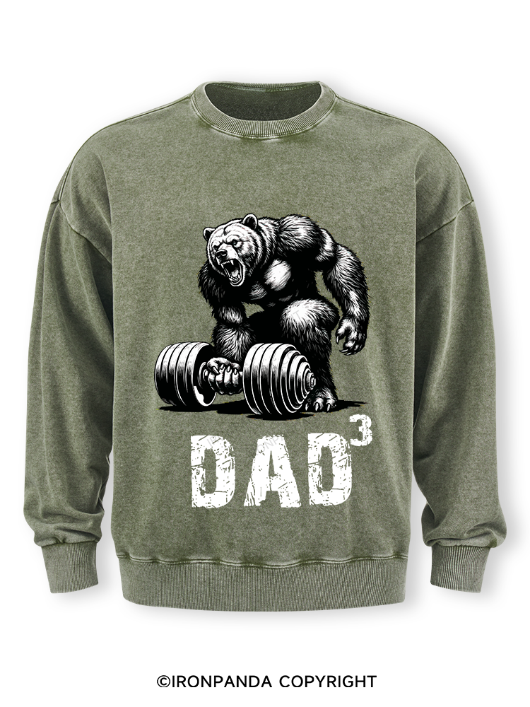 Dad Bear Washed Sweatshirt