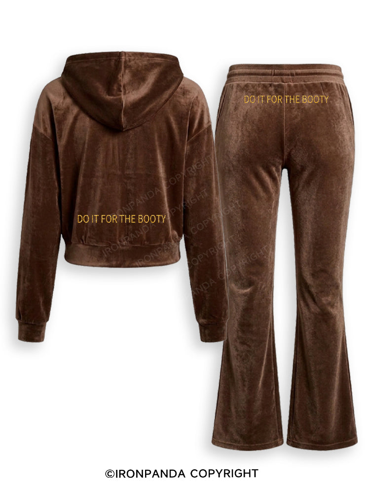 DO IT FOR THE BOOTY Velvet Tracksuit Set