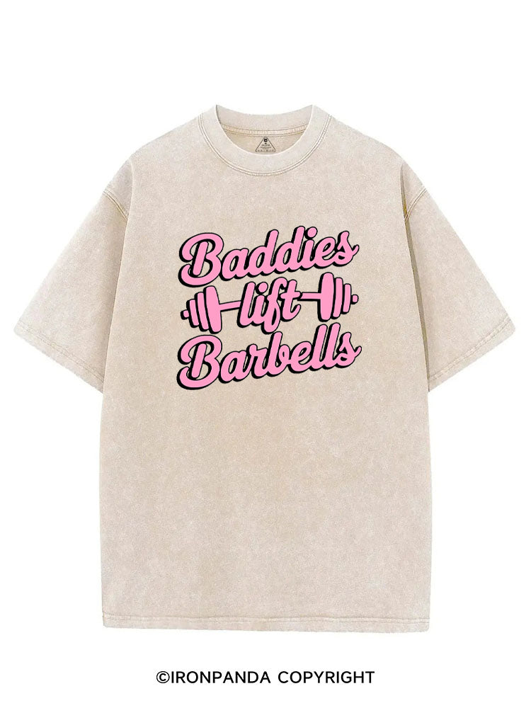 Baddies Lift Barbells! VINTAGE GYM SHIRT