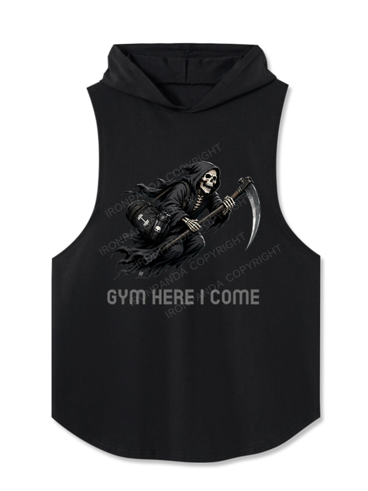 Gym Here I Come Hooded Tank