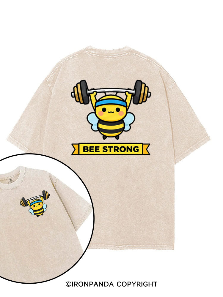 Honey Bee Strong printed Gym Shirt