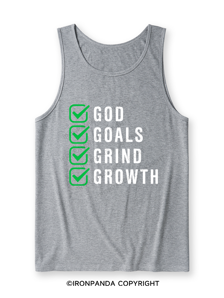 God Goals Grind Growth Ultra Soft Heather Tank