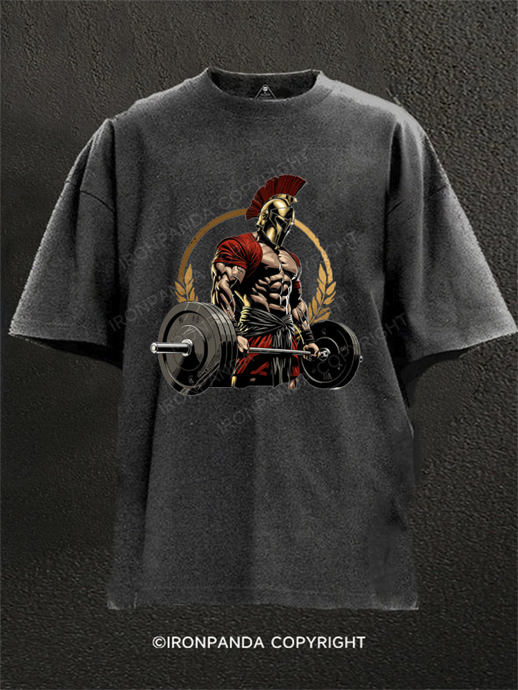 spartan at gym Washed Gym Shirt