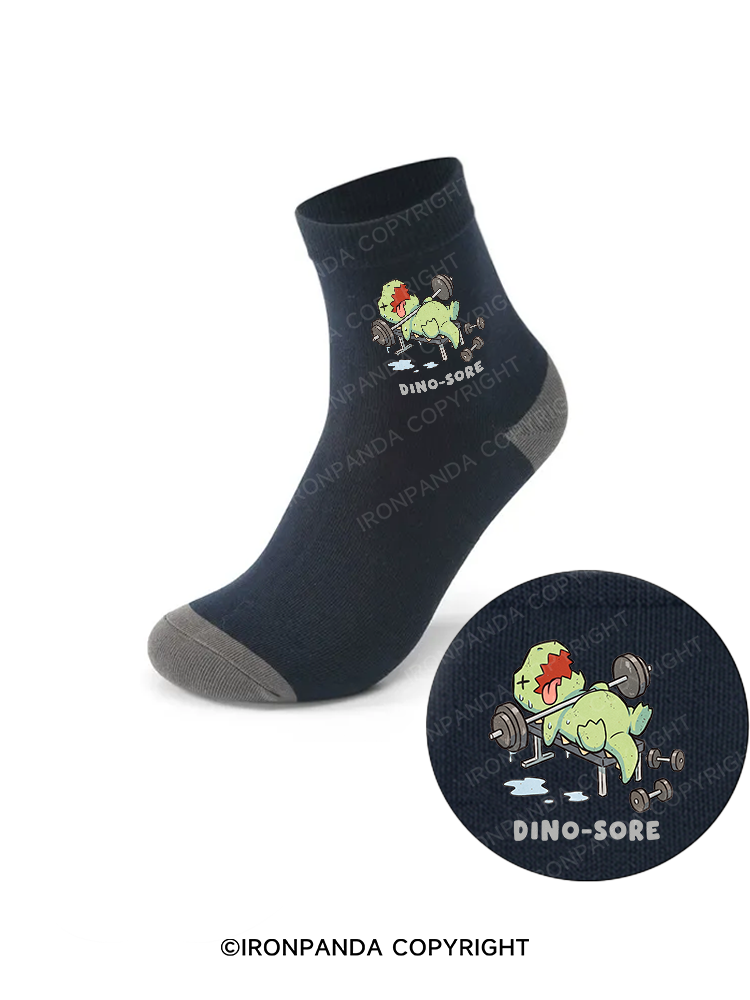 DINO-SORE FUNNY Crew Socks