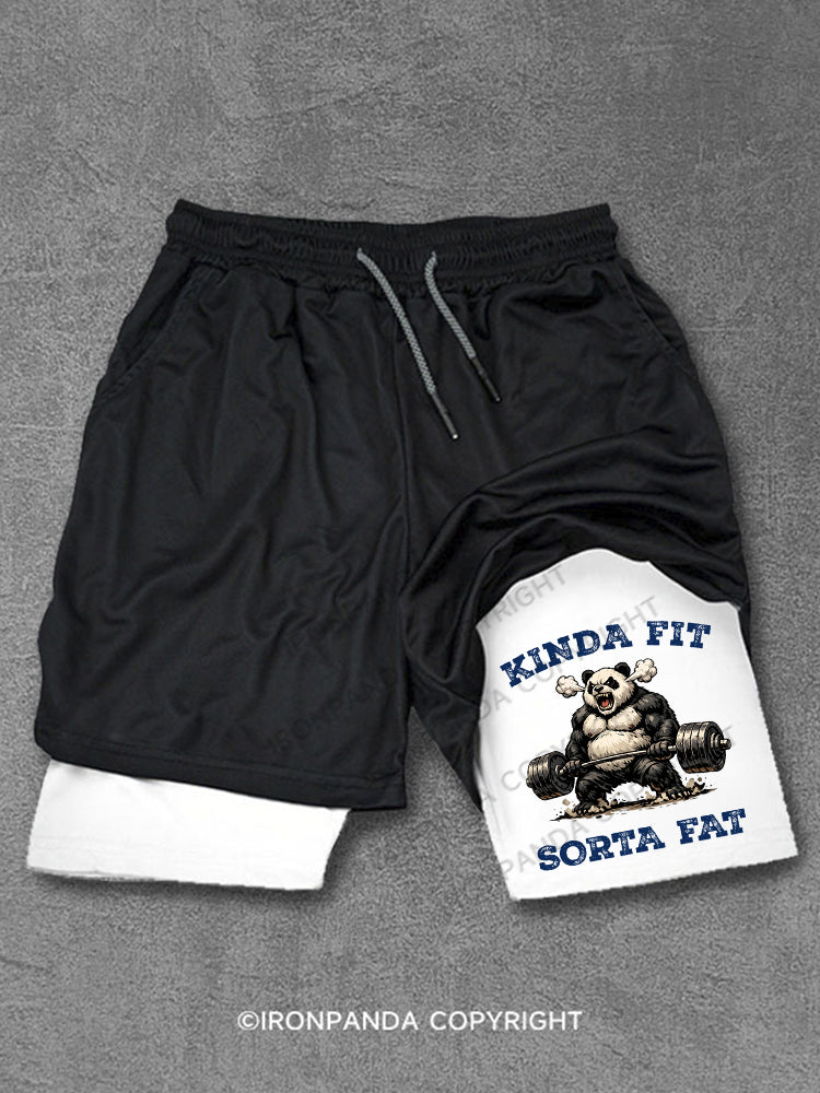 Kinda Fit Sorta Fat Panda Weightlifting Performance Training Shorts