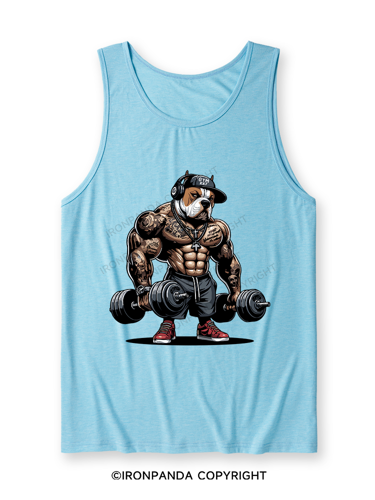 bulldog weightlifting Ultra Soft Heather Tank