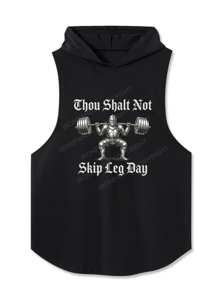 Thou Shalt Not Skip Leg Day Hooded Tank