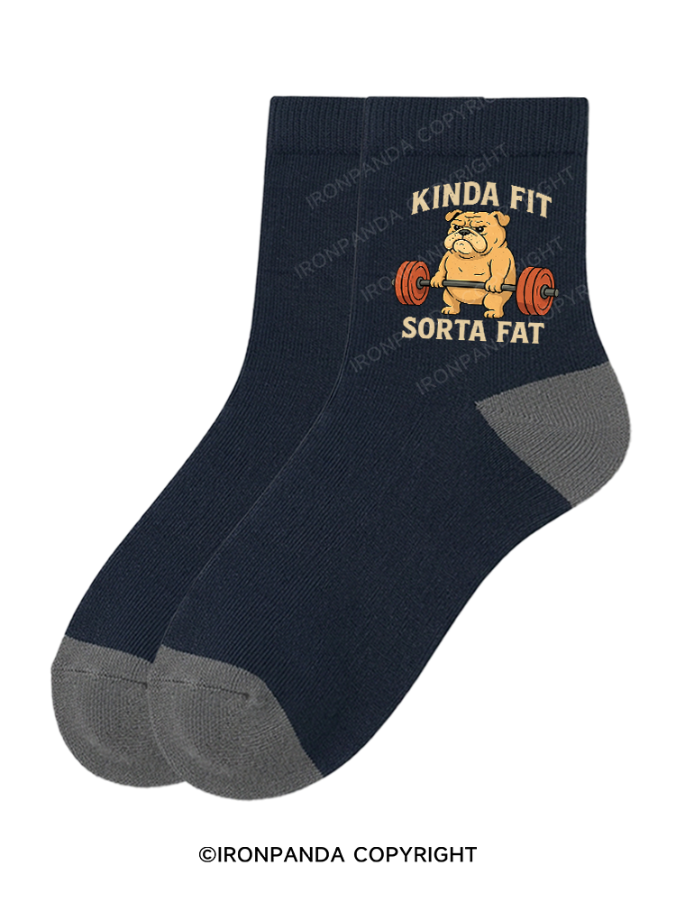 Kinda Fit Sorta Fat Dog Crew Socks