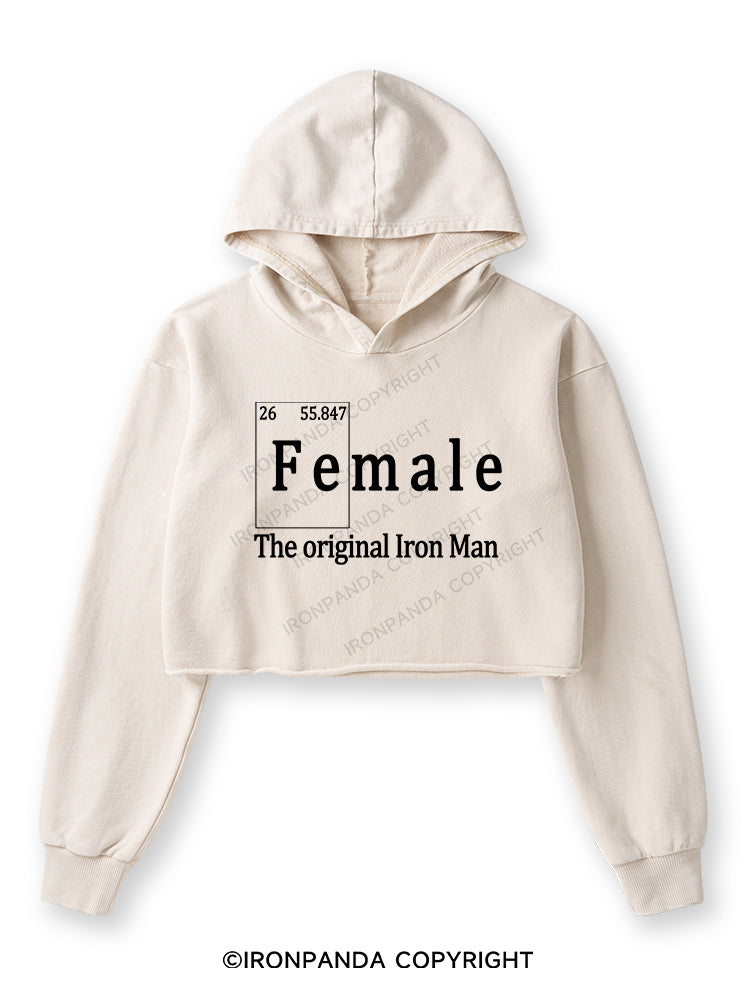FEMALE Washed Crop Hoodie