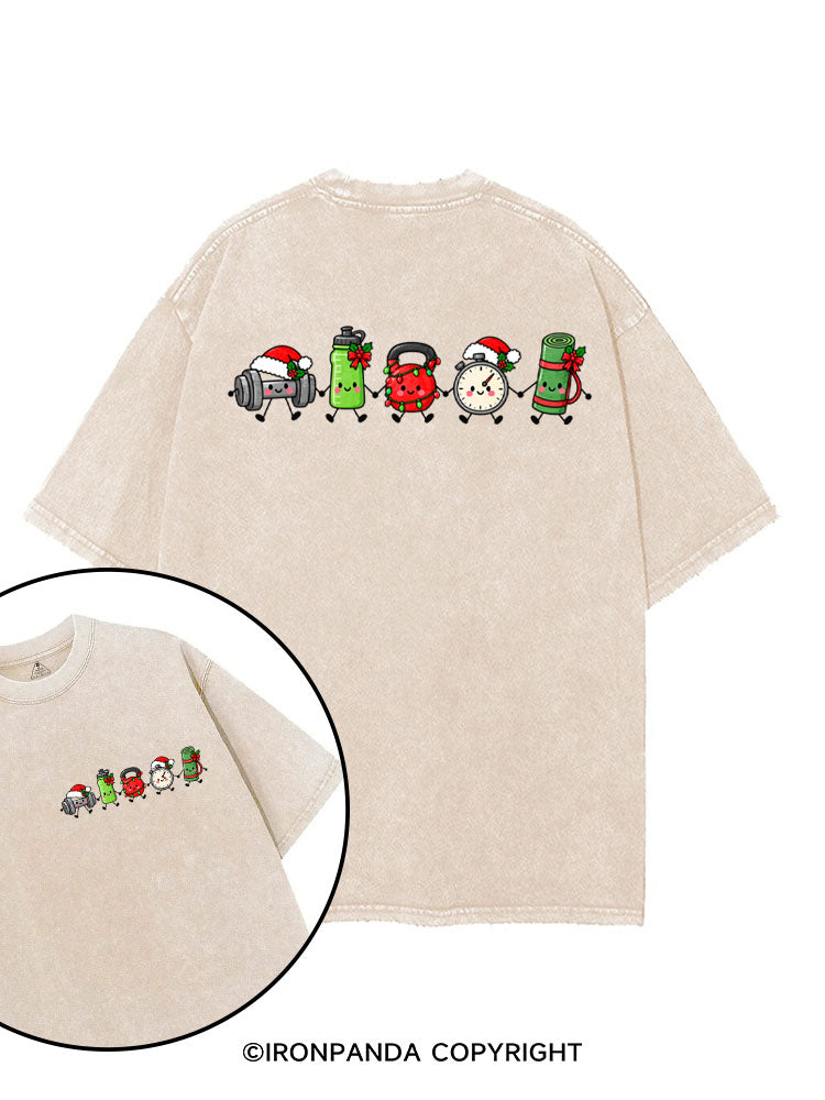 Christmas Workout printed Gym Shirt