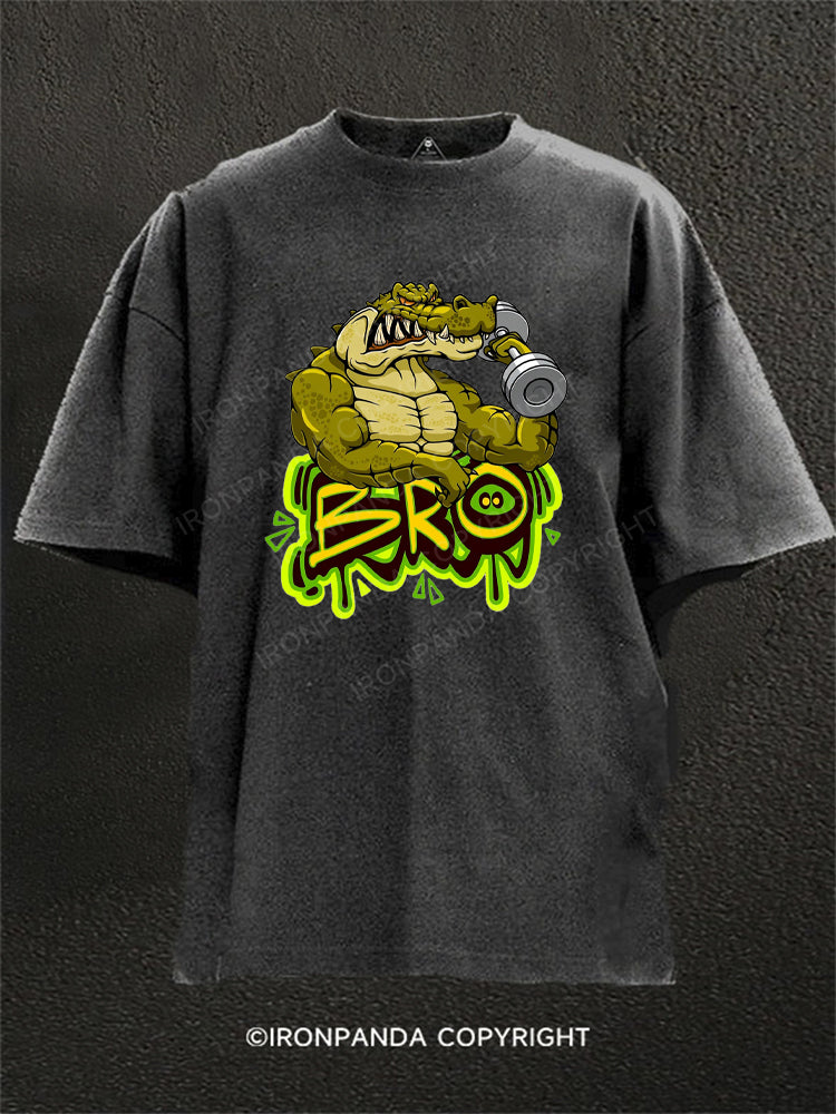 bro! Washed Gym Shirt