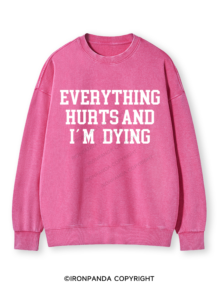 EVERYTHING HURTS AND I'M DYING Washed Sweatshirt