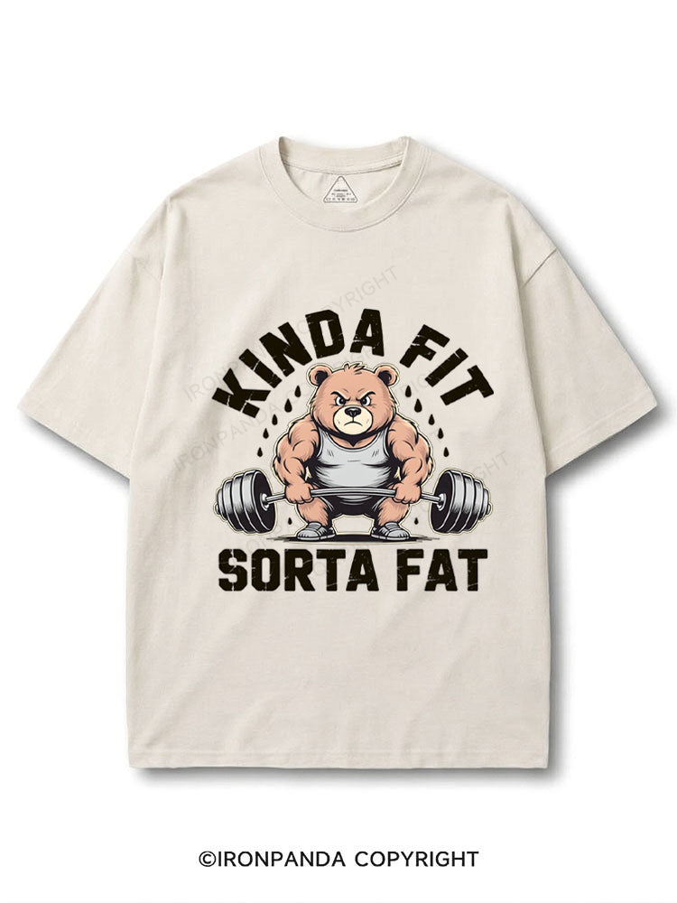 Kinda Fit Sorta Fat Gym Bear Weightlifting COTTON PUMP COVER