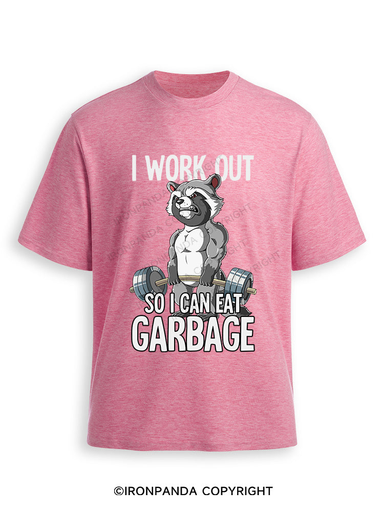 I workout so I can eat garbage Ultra Soft Heather T-Shirt