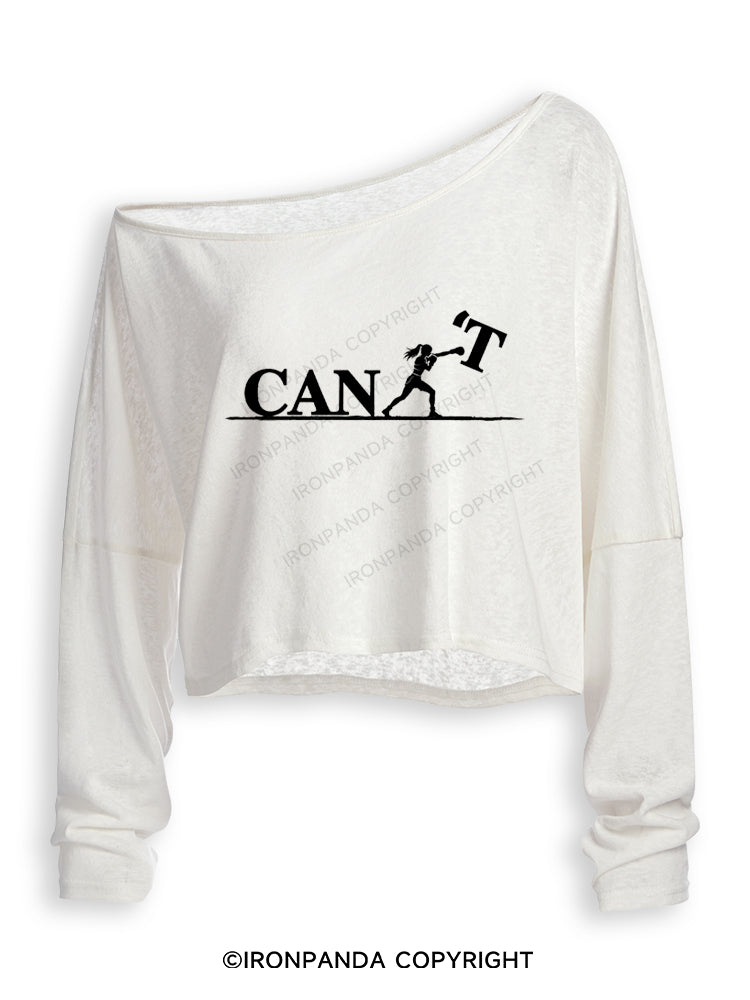 NOW I CAN Off Shoulder Long Sleeve Crop Top