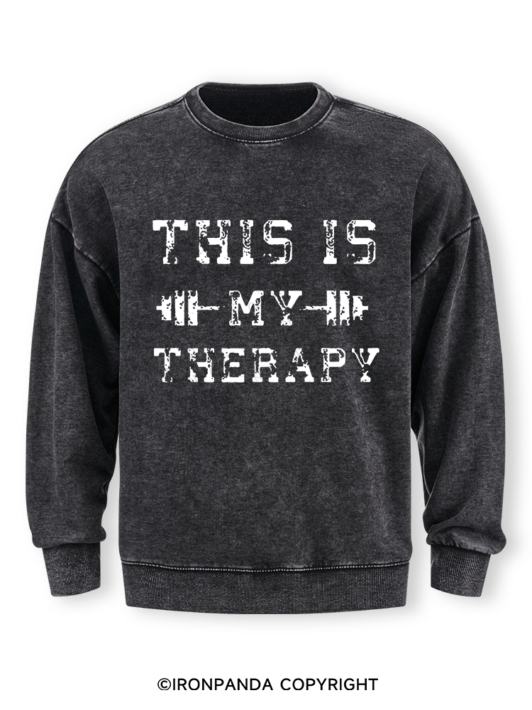 This Is My Therapy Washed Sweatshirt