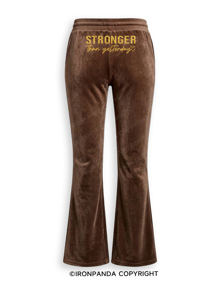 Stronger Than Yesterday Velvet Tracksuit Set