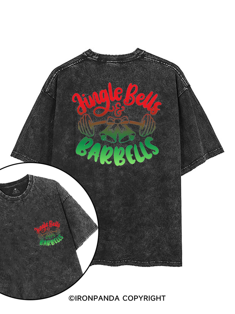 JINGLE BELLS & BARBELLS printed Gym Shirt