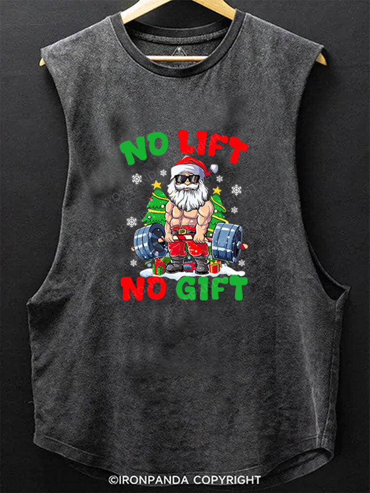 No Lift No Gift Santa Claus Scoop Bottom Cotton Tank