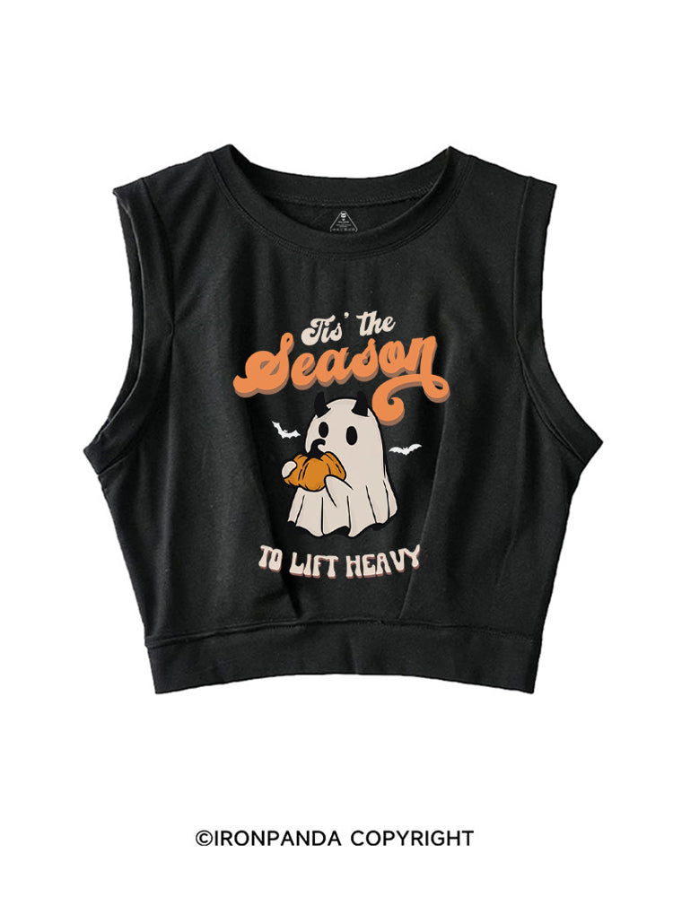 Tis the Season to Lift Heavy SLEEVELESS CROP TOPS