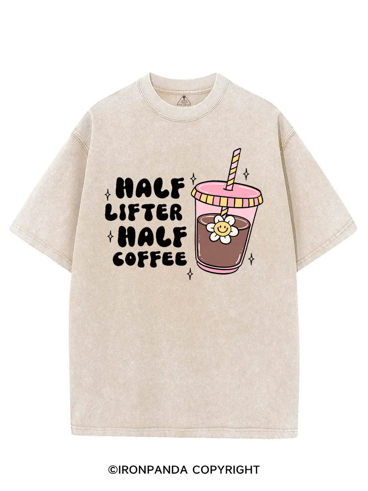 HALF LIFTER HALF COFFEE VINTAGE GYM SHIRT