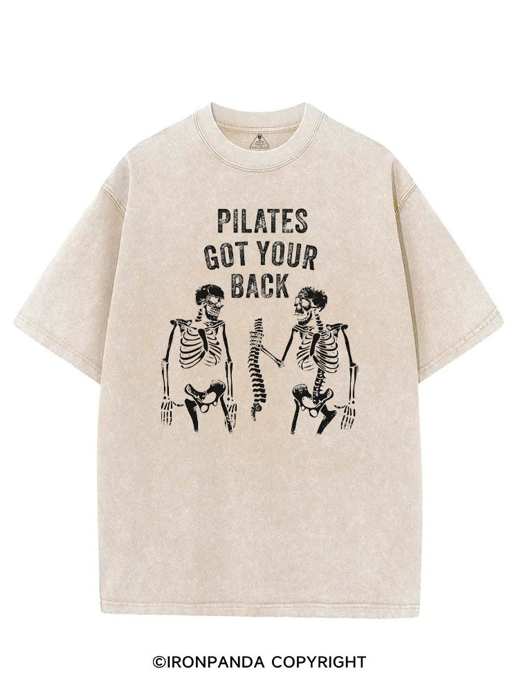 PILATES GOT YOUR BACK SKELETON VINTAGE GYM SHIRT