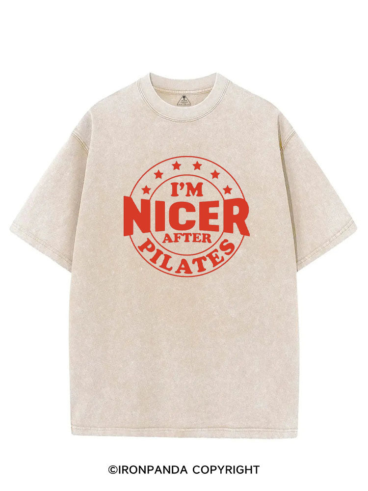 I'M NICER AFTER PILATES GYM VINTAGE GYM SHIRT