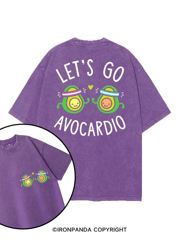 LET'S GO AVOCARDIO printed Gym Shirt