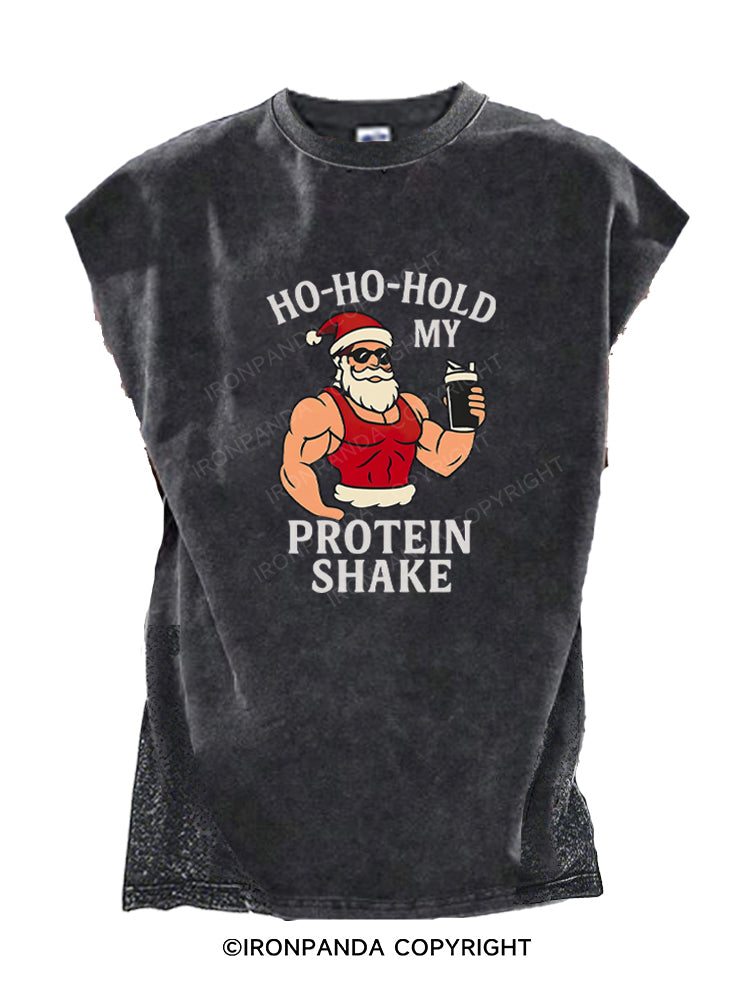 HO-HO-HOLD MY PROTEIN SHAKE Cut Off Tank