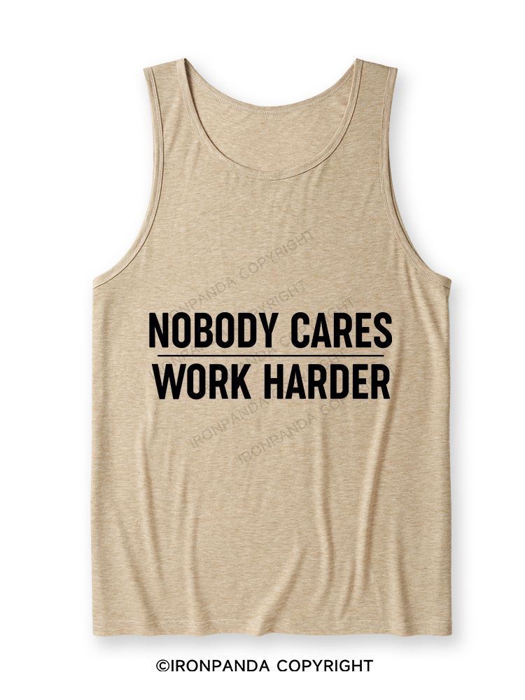 Nobody Cares Work Harder Ultra Soft Heather Tank