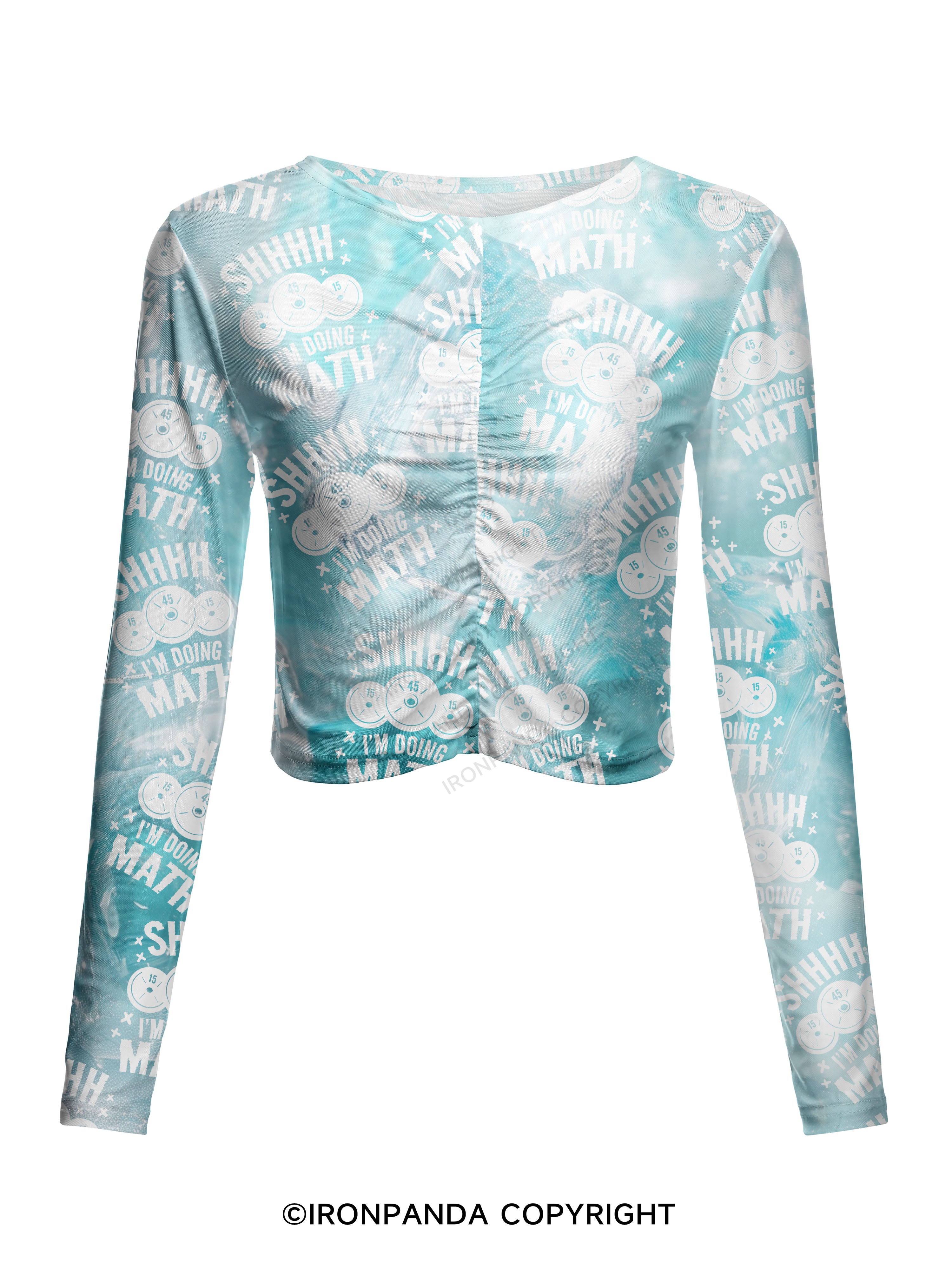 SHHHH I'm Doing Math Mesh Long Sleeve Top