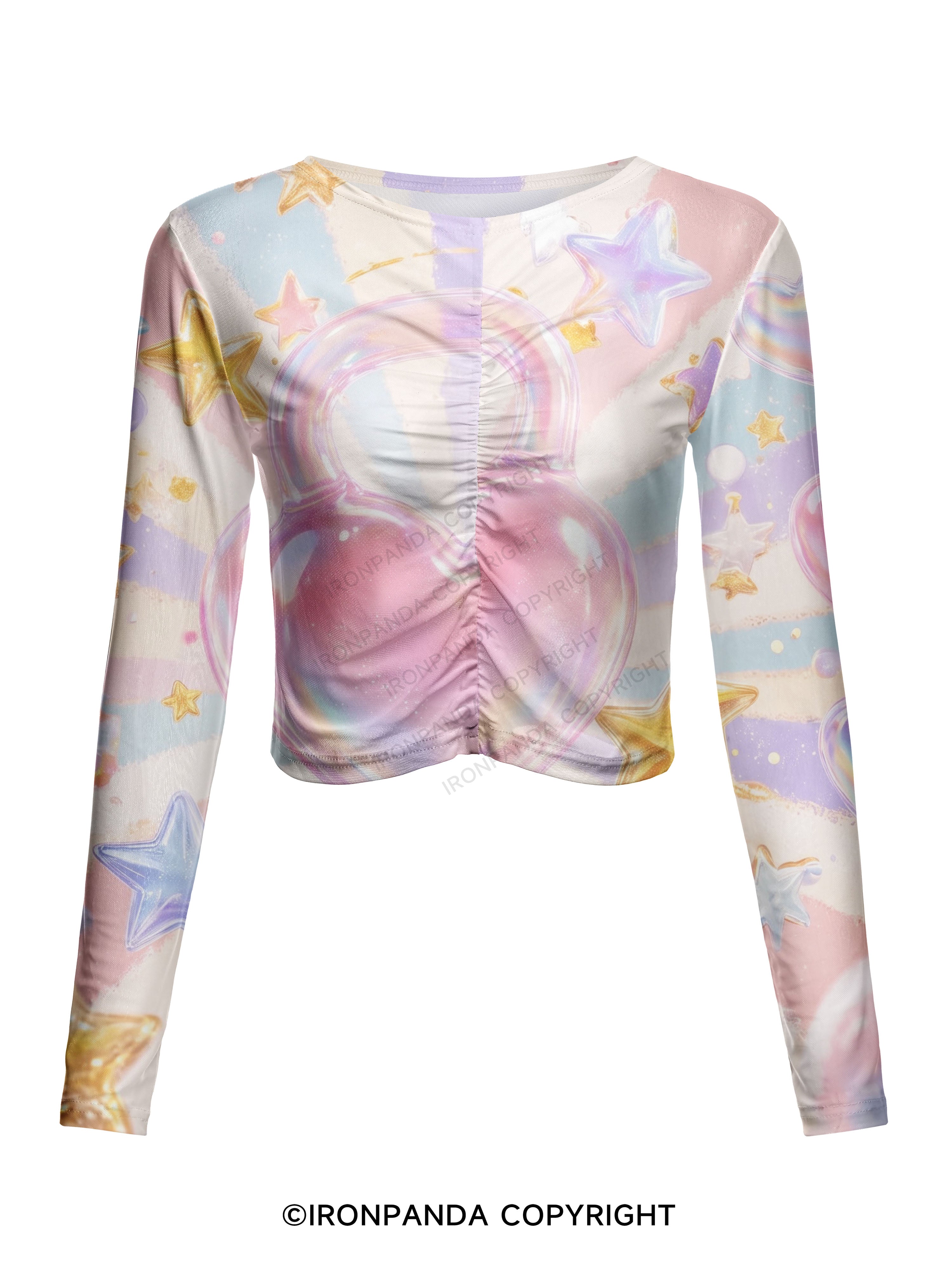 Starry Sweet Dream Mesh Long Sleeve Top
