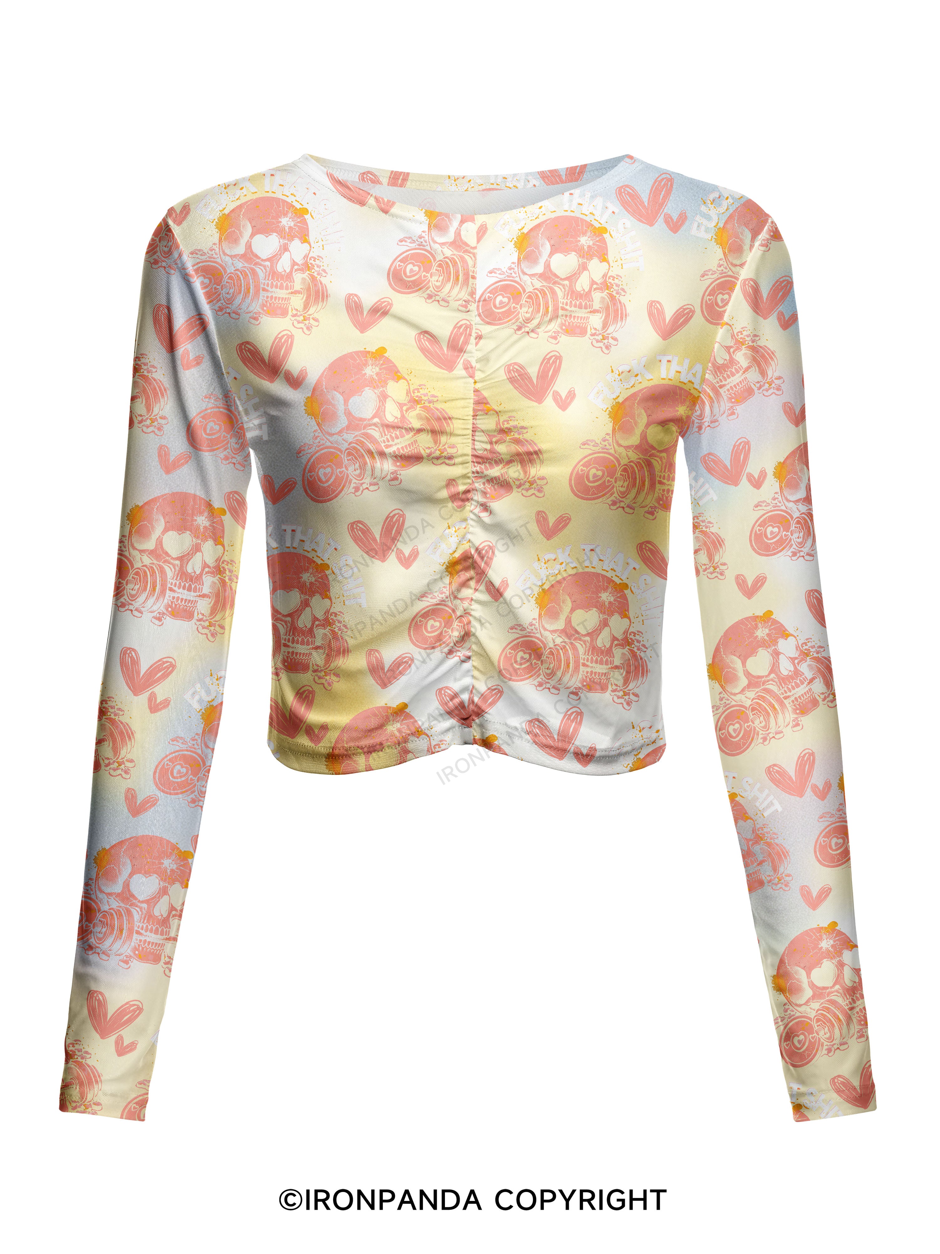 FUCK THAT SHIT Mesh Long Sleeve Top
