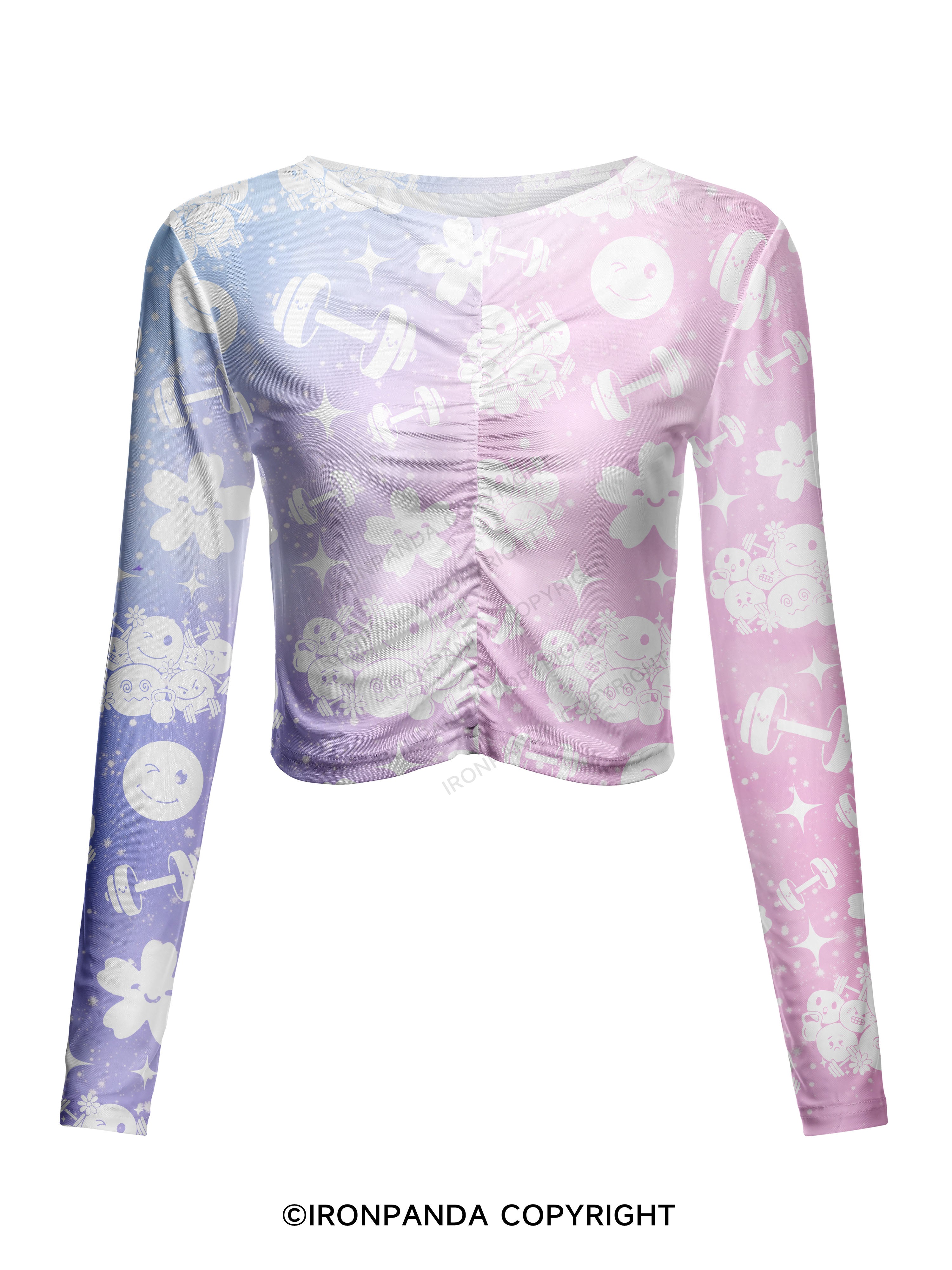 Groovy Mood Gym Mesh Long Sleeve Top