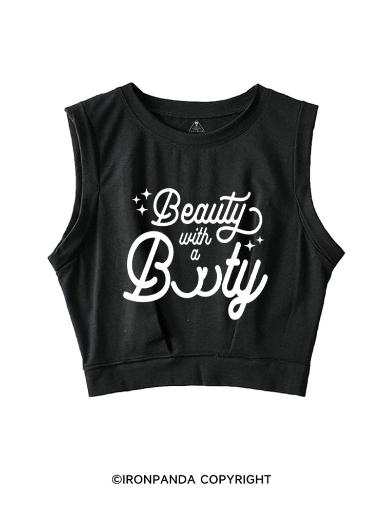 BEAUTY WITH A BOOTY SLEEVELESS CROP TOPS