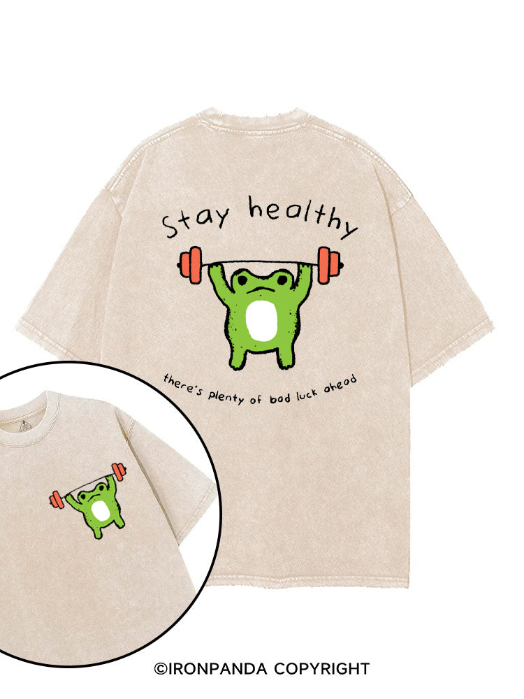 Stay Healthy printed Gym Shirt