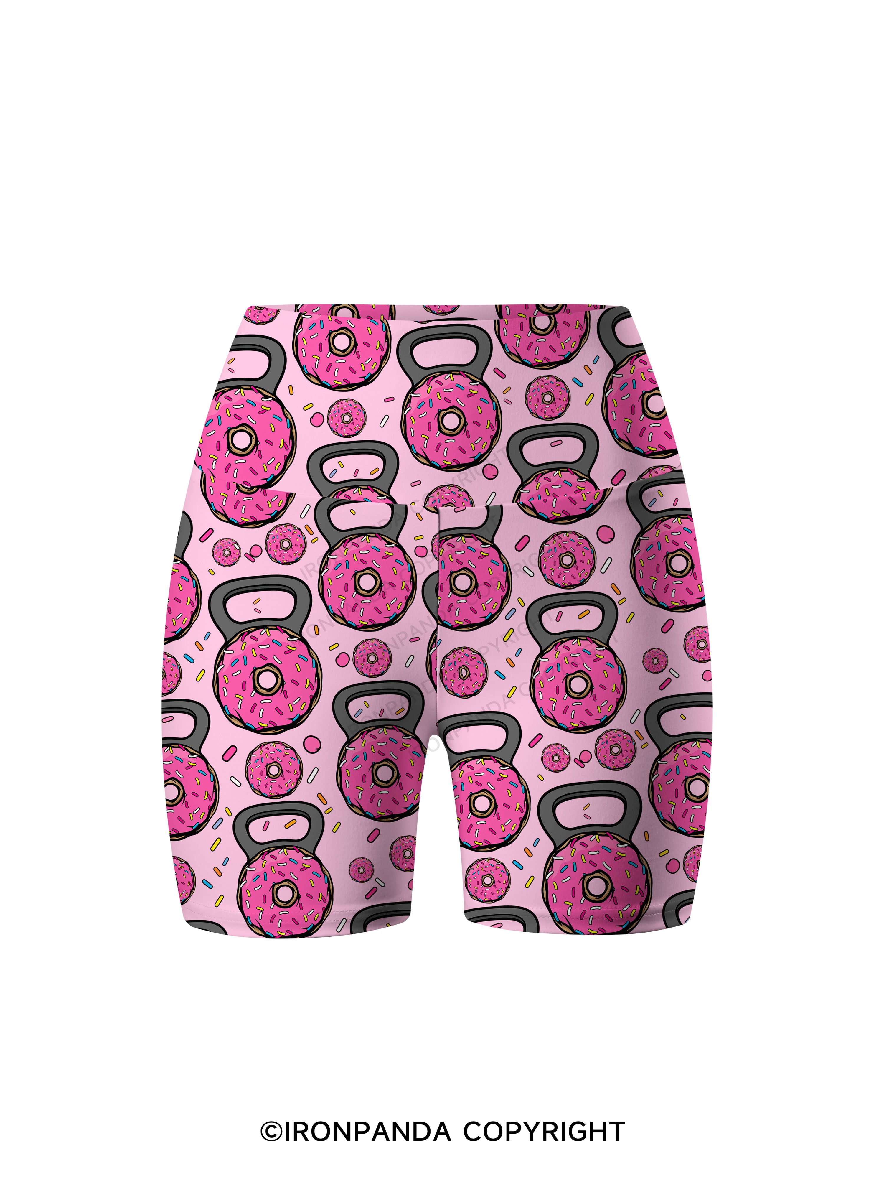 DONUT BARBELL Printed Yoga Cycling Shorts